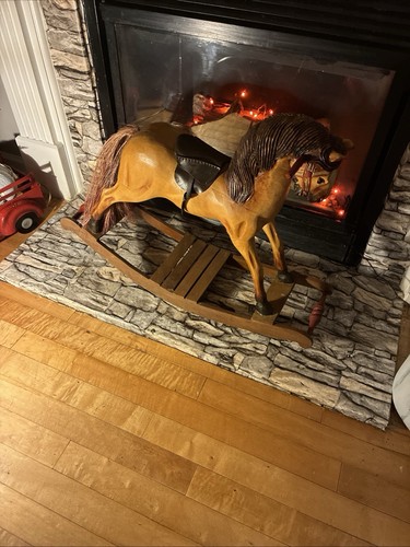 Antique rocking horse hand - antique, horse,